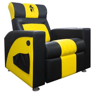 Poltrona Gamer Streamer Sparta com Carregador Usb Corino Preto/amarelo Sofa Store