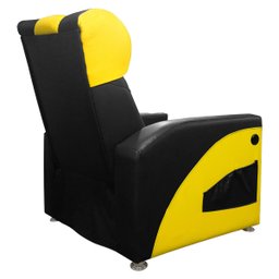 Poltrona Gamer Streamer Sparta com Carregador Usb Corino Preto/amarelo Sofa Store - 4