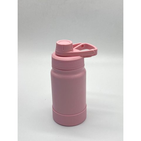 Garrafa Térmica Ms-966 350ml Capa Protetora Silicone:Rosa Claro