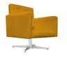 Poltrona Gênesis Base Giratória de Metal Suede Mostarda - Doce Sonho Móveis - 2