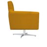 Poltrona Gênesis Base Giratória de Metal Suede Mostarda - Doce Sonho Móveis - 3