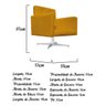 Poltrona Gênesis Base Giratória de Metal Suede Mostarda - Doce Sonho Móveis - 4