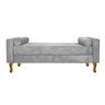 Recamier Félix Queen Size 160cm Suede Cinza - Doce Sonho Móveis - 2