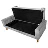 Recamier Félix Queen Size 160cm Suede Cinza - Doce Sonho Móveis - 6