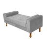 Recamier Félix Queen Size 160cm Suede Cinza - Doce Sonho Móveis - 1