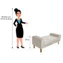 Ver imagem 5 de Recamier Félix Solteiro 90cm Suede Bege - Doce Sonho Móveis