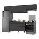 Ver imagem 3 de Armário de Cozinha Compacta 260cm Veneza Multimóveis V3697 Preto