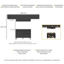 Ver imagem 4 de Armário de Cozinha Compacta 260cm Veneza Multimóveis V3697 Preto
