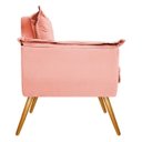 Ver imagem 3 de Poltrona Opala Palito Mel Suede Coral - Doce Sonho Móveis