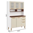 Ver imagem 3 de Kit Cozinha em Aço Essência 6 Portas 2 Gavetas Areia Bertolini
