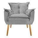 Ver imagem 3 de Kit 2 Poltronas Opala Palito Mel Suede Cinza - Doce Sonho Móveis