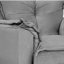 Ver imagem 6 de Kit 2 Poltronas Opala Palito Mel Suede Cinza - Doce Sonho Móveis