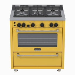 Fogao 5 Bocas Venax Temis Amarelo Gas GLP 220 V - 2