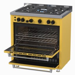 Fogao 5 Bocas Venax Temis Amarelo Gas GLP 220 V - 5