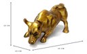 Ver imagem 2 de Escultura Estátua Decorativa Touro Wall Street Média 46cm:dourado Envelhecido