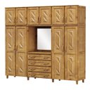 Ver imagem 5 de Guarda-roupa 10 Portas 4 Gavetas Capelinha Freijó Madeira Pinus - Cavazotto