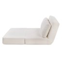 Ver imagem 4 de Sofá Cama sem Braço Reclinável Fold CabeCasa MadeiraOriginals Branco Bouclé Off-White
