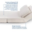 Ver imagem 7 de Sofá Cama sem Braço Reclinável Fold CabeCasa MadeiraOriginals Branco Bouclé Off-White