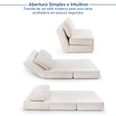 Ver mais imagens de Sofá Cama sem Braço Reclinável Fold CabeCasa MadeiraOriginals Branco Bouclé Off-White