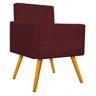 Kit 2 Poltronas Beatriz Palito Mel Corano Bordô - Doce Sonho Móveis - 3