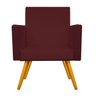 Kit 2 Poltronas Beatriz Palito Mel Corano Bordô - Doce Sonho Móveis - 2