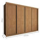 Ver imagem 3 de Guarda-roupa Casal Milano 4 Portas 4 Gavetas Carvalho - Minastex