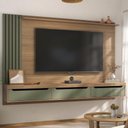 Ver imagem 2 de Painel Suspenso Tv 75 Pol 200 Cm 4584 Carvalho Menta Arly Carvalho Menta