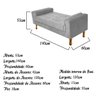 Recamier Félix Casal 140cm Suede Cinza - Doce Sonho Móveis - 3