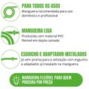 Ver imagem 2 de Mangueira de Jardim 25m Metros Reforçada Chata + Torneira de Metal com Porta Cadeado 1/2"