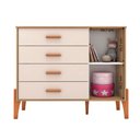 Ver imagem 3 de Comoda Quarto Infantil Iris com 4 Gavetas e 1 Porta Naturale/off White