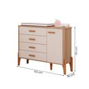 Ver imagem 4 de Comoda Quarto Infantil Iris com 4 Gavetas e 1 Porta Naturale/off White