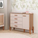 Ver imagem 2 de Comoda Quarto Infantil Iris com 4 Gavetas e 1 Porta Naturale/off White