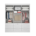 Ver imagem 3 de Guarda Roupa Casal Buriti com Espelho 9 Gavetas Branco