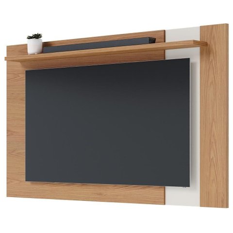 Painel para Tv 70 Pol Extensível 180cm Lara C04 Freijó Off White Matte - Lyam Decor