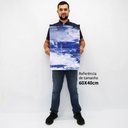 Ver imagem 2 de Quadro Decorativo em Canvas Abstrato Mar Azul TaColado Borda Infinita 60 x 40cm