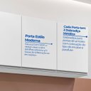 Ver imagem 6 de Armário Aéreo 1,20m com 3 Portas Cozinha Área de Serviço Valentina Branco