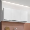 Ver imagem 2 de Armário Aéreo 1,20m com 3 Portas Cozinha Área de Serviço Valentina Branco