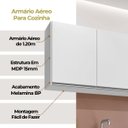 Ver imagem 4 de Armário Aéreo 1,20m com 3 Portas Cozinha Área de Serviço Valentina Branco