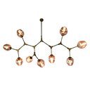 Ver imagem 3 de Pendente Orbe Dourado e Champagne (c)150cm (l)40cm (a)95cm 9xe27 360w - Ky001lg