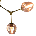 Ver imagem 5 de Pendente Orbe Dourado e Champagne (c)150cm (l)40cm (a)95cm 9xe27 360w - Ky001lg