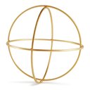 Ver imagem 1 de Enfeite Esfera Forma Geométrica Vazada em Metal Dourado 24 Cm M02 - D’Rossi