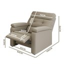 Ver imagem 3 de Poltrona do Papai Reclinável Bege Suede Luanda Shop Jm