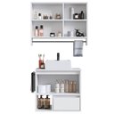 Ver imagem 2 de Conjunto Armario e Gabinete com Cuba 60cm Branco Proddy