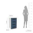 Ver imagem 3 de Gaveteiro Valência para Escritório 4 Gavetas 40x71cm Azul/Branco 250692