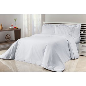 Capa de Edredom King Duvet 100% Algodão 200 Fios Glass:branco