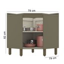 Ver imagem 2 de Balcão Canto Oblíquo 01 Porta 79cm c/ Tampo Connect Duna Cristal Henn