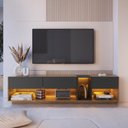 Ver imagem 1 de Rack para TV até 65 Polegadas 180cm MDP com LED e 3 Gavetas Mel Grafite Multimóveis