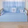 Kit Para Bicama Quarto Bebê Imperial Azul Claro - 8 Peças - 1