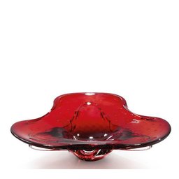 Centro de Mesa em Cristal Murano Vermelho - São Marcos 44cm - 1