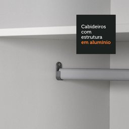 Guarda-roupa Casal 100% Mdf Madesa Nantes 3 Portas de Correr Branco - 7